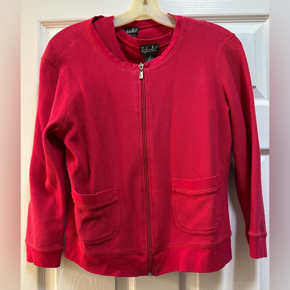 Rafaella Red Twin Set Tank And Zip Jacket Size Small Women’s - Picture 2 of 7